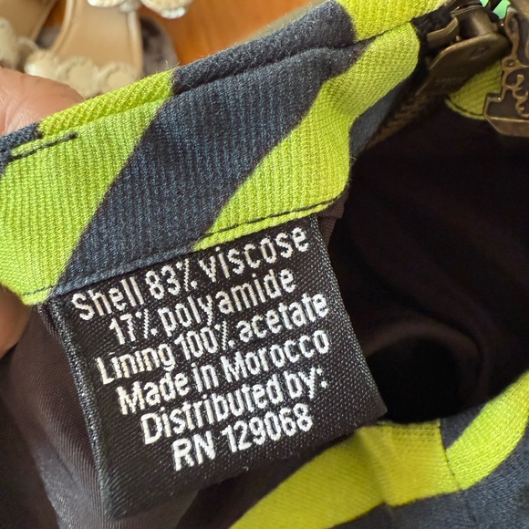 Desigual Striped Green and Black Dress - Picture 3 of 11